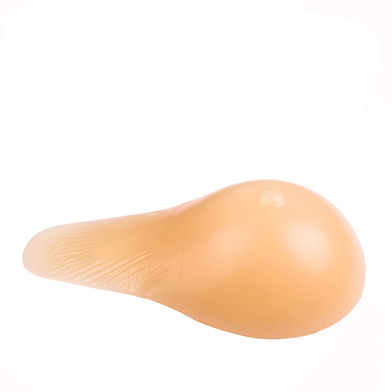 

Long Tail 500G/Piece Woman Silicone Breast Form Breast Cancer Fake Boob Enhancer Prosthesis Tits For Mastectomy with Concave