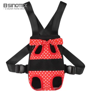 

Fashion Pet Bows Backpack Dog Carrier Dot Pattern Pets Cat Head Out Double Shoulder Outdoor Bag