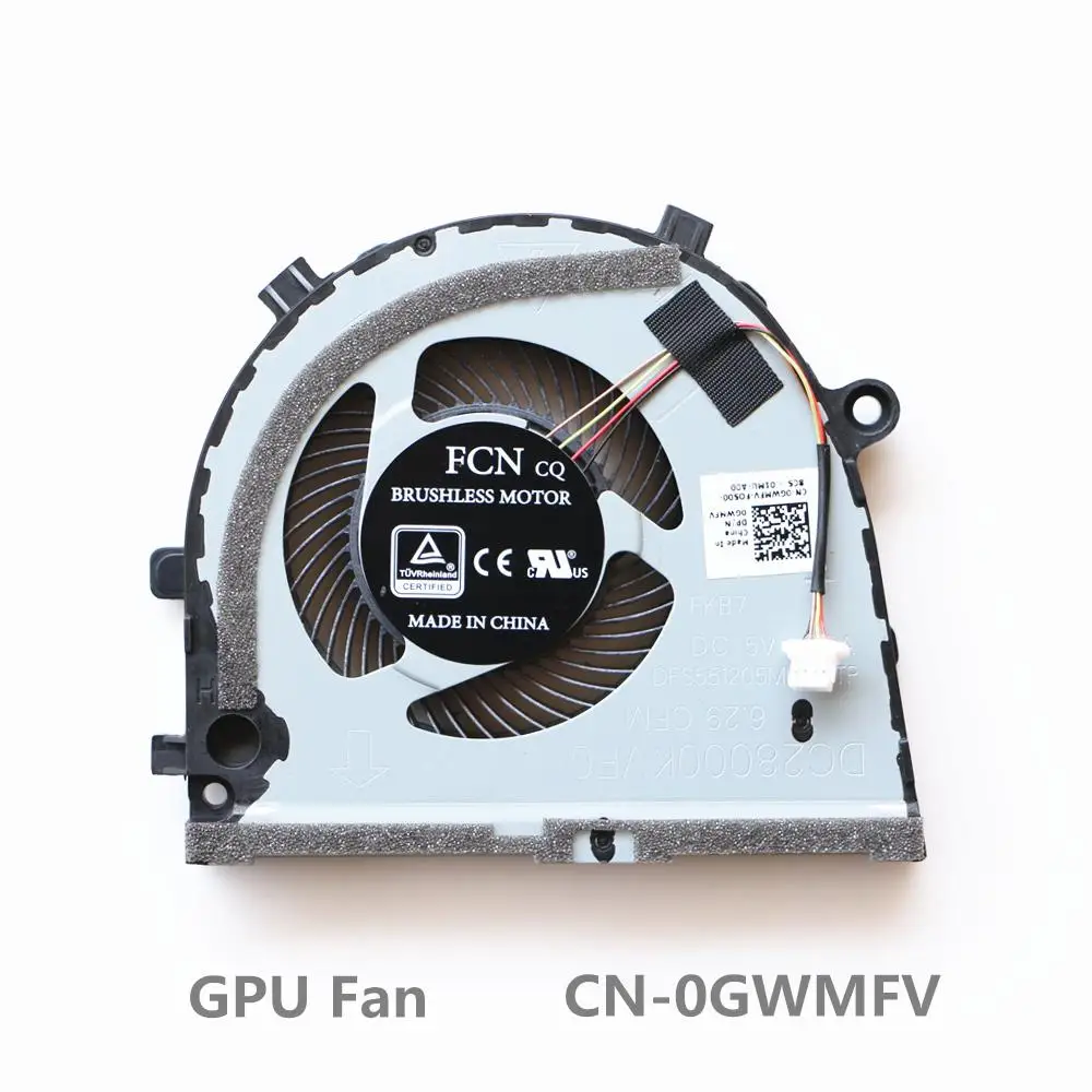 كمبيوتر محمول استبدال برودة مروحة لديل Ins G3-3579 Cpu تبريد مروحة CN-0TJHF2 CN-0GWMFV FCN DFS481105F20T FKB6