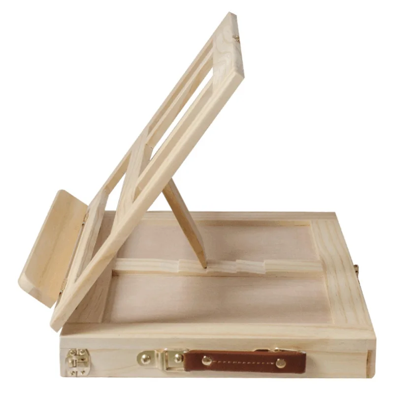 Skup Wielofunkcyjne malowanie sztalugi artysta biurko sztalugi przenośne miniaturowe lampka na biurko waga składana sztaluga do przechowywania lub podczas podróży