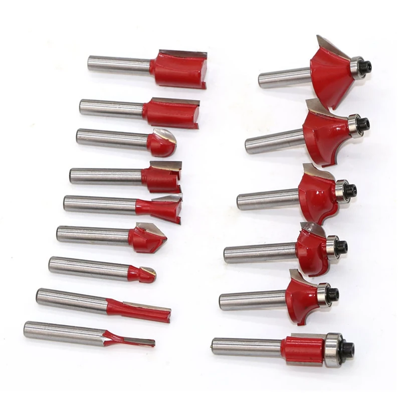 

15Pcs/Set Woodworking Milling Cutters 8Mmshank Carbide Router Bit For Wood Cutter Engraving Cutting Tools