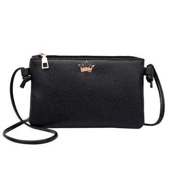 

Fashion ladies leather bag 2019 Crown small seal solid color leather shoulder messenger bag purse Coin bag purse men coin A40