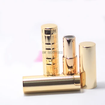 

300Pcs/Lot 12.1MM Golden Round Empty Lipstick Tubes Refillable DIY Lip Gloss Lip Balm Bottle Empty Cosmetic Containers
