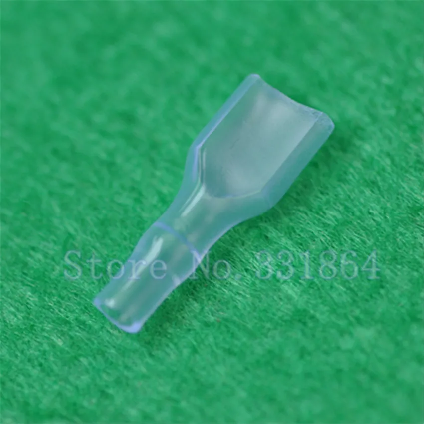 Free Shipping Transparent 6.3mm Wiring Jacket Soft Terminal Case Jacket Pvc Jacket 500pcs Pc
