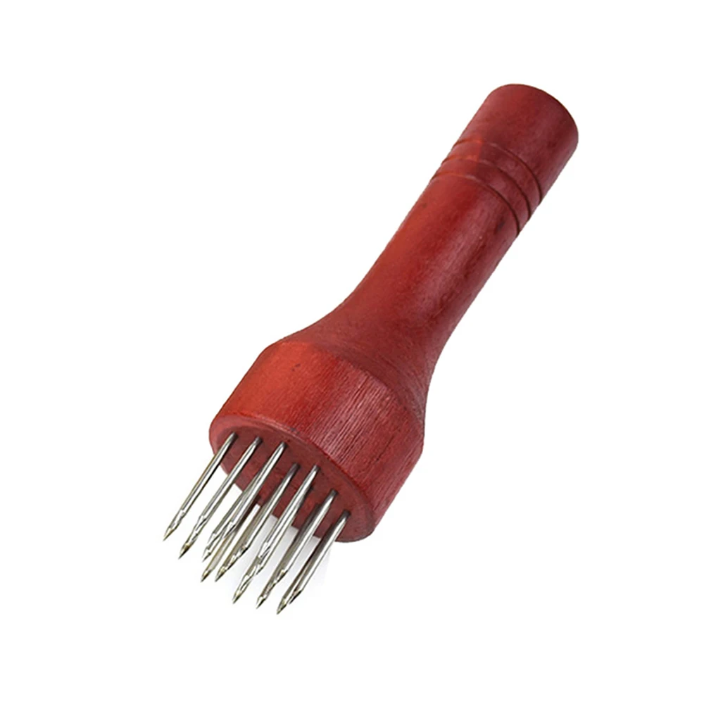 

Useful Stainless Steel Meat Needles Wooden Handle Pounders Professional Meat Tenderizer Needle Beef Tender Steak Kitchen Tools