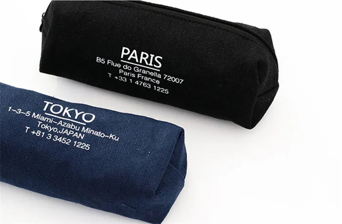Kawaii London Paris Tokyo Denim Pencil Case Storage Organizer Pencilcase Pen Pouch School Supply Stationery Cosmetic Makeup Bag (3)