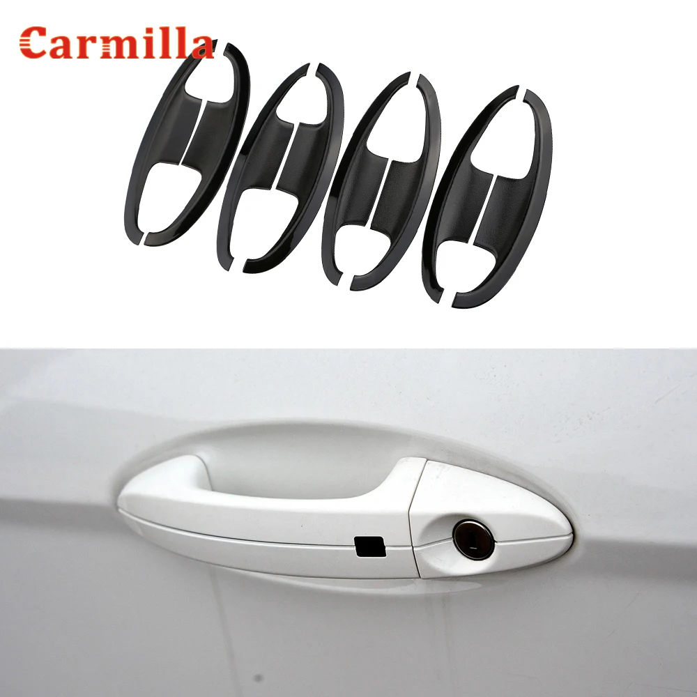 

ABS Exterior Door Bowl Protector Cover Outer Door Sticker Fit for Ford Ecosport Fiesta 2012 2013 2014 2015 2016 2017 2018 2019