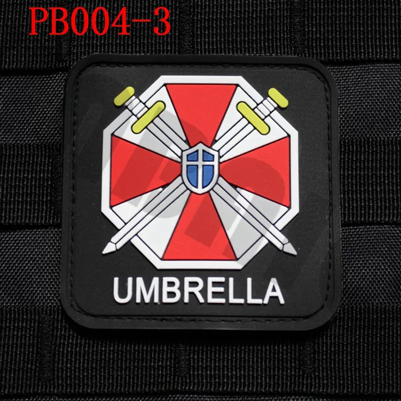 3D PVC patch Biohazard Umbrella Corporation U.B.C.S Rubber patch - Цвет: PB004