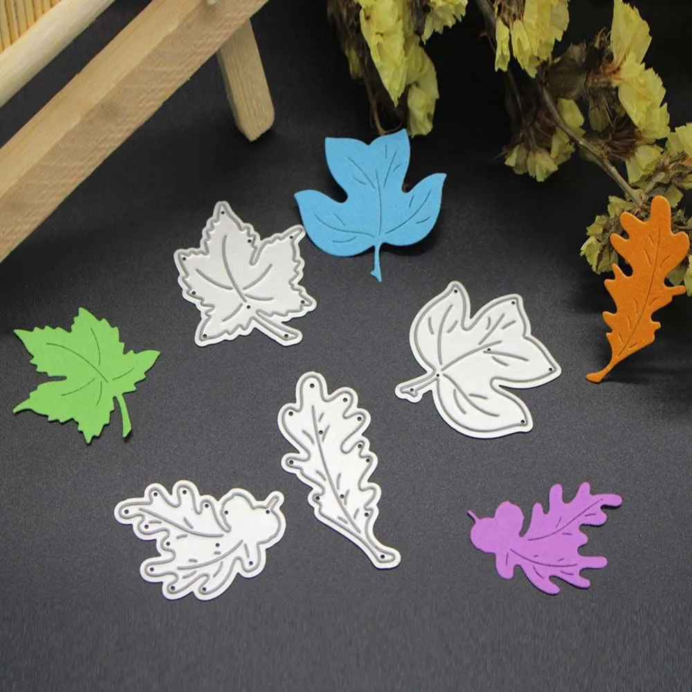 Buy 4Pcs Leaves Metal Cutting Dies Scrapbooking
