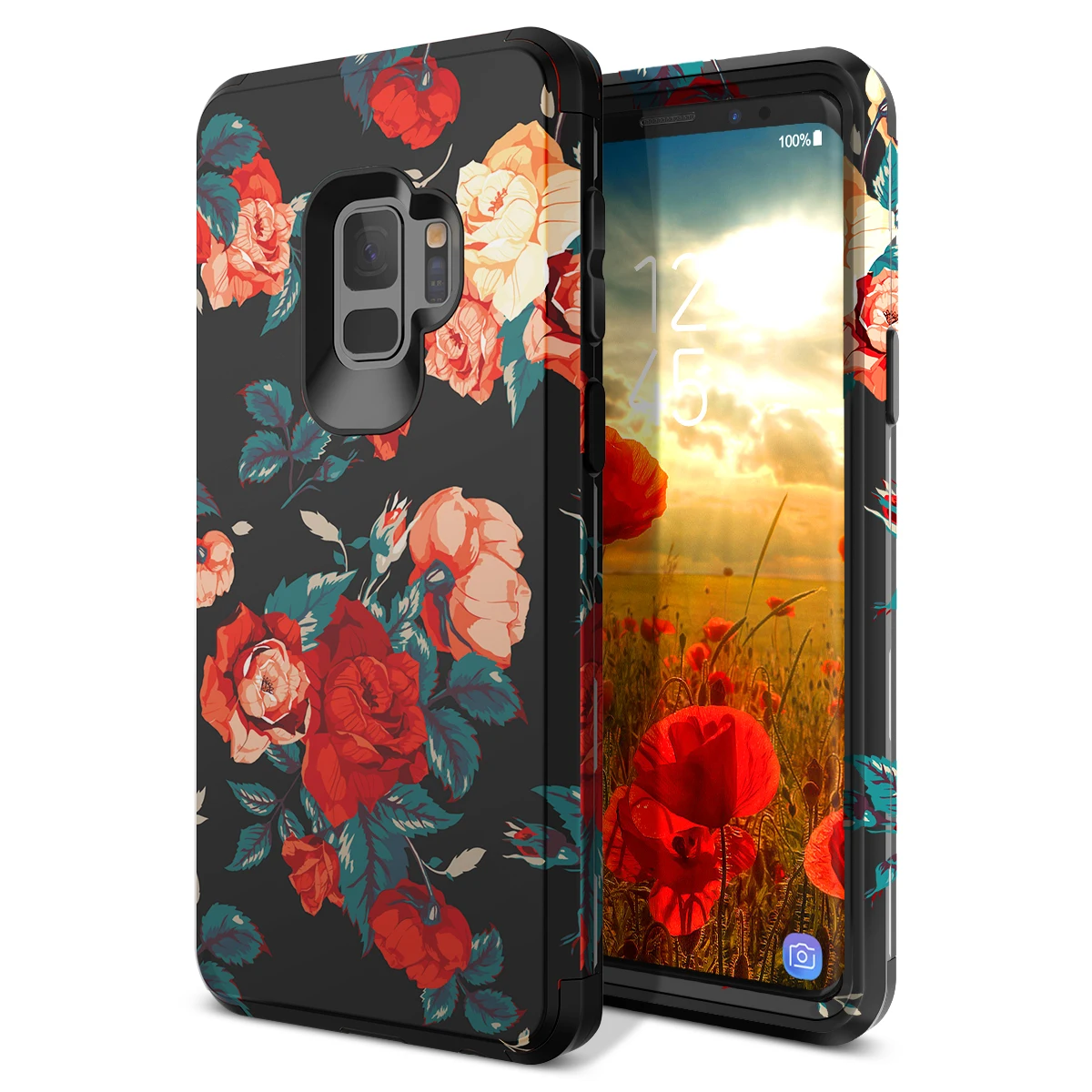 Роскошный чехол 3 в 1 для samsung Galaxy S9 S9plusHard крышка ПК мягкий силиконовый бампер