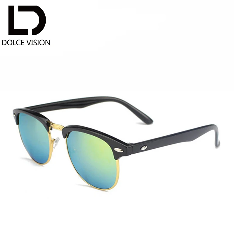 Dolce vision женские солнечные очки в стиле ретро очки UV400 защитные стёкла, фирменные очки Для женщин очки с цветным покрытием мужской