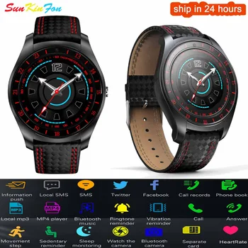 

SunKinFon A17 Smart Watch Phone Bluetooth Sport Smartwatch Pedometer Heart Rate Monitor SIM Card Wristwatch for Samsung S7 Edge