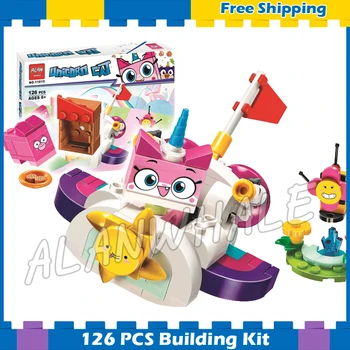 

126pcs Princess Unikitty Cloud Car Square Bear House Unicorn Cat 11015 Model Building Blocks Toys Bricks Compatible With Lago