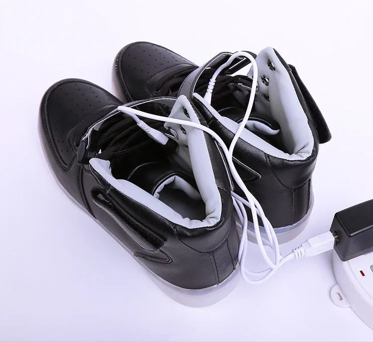 Size 25-42 USB Luminous Sneakers for Children Adult Led Shoes with Light Up Sole Kids Boys Girls Glowing Sneakers LED Slippers