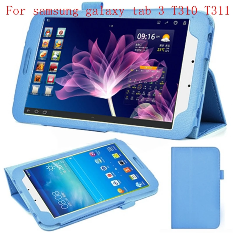 Чехол для Samsung Galaxy Tab 3 T310 T311 8 0 дюймов твердый флип чехол из искусственной кожи SM