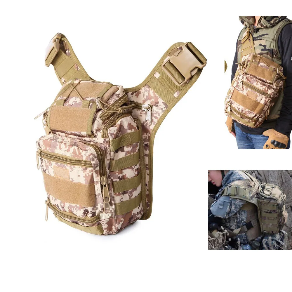 

Outdoor Shoulder Bag Camping Hiking Sport Military Tactical Backpack Travel Chest Bag Camo Hunting Backpack Multifunction