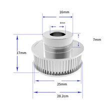 1Pcs Aluminum GT2 6mm Width 40 Tooth Teeth 2GT Timing Drive Pulley Pully Gear For 3D Printer Bore=5mm/6.35mm/8mm/10mm/12mm