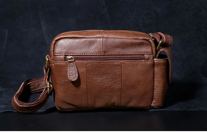 AETOO Men's Bag Mini Bag Handbag Leather Soft Leather Shoulder Bag Head Layer Leather Messenger Bag Casual