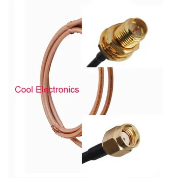 

2pcs Connector RP- SMA Female to RP-SMA Male Adapter Connector RG142 Cable 2m 50ohm