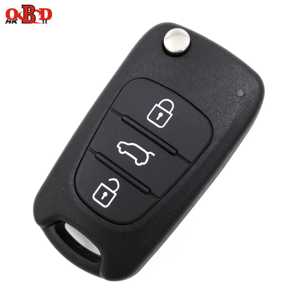 

HKOBDII New Cheap Flip Remote Case Key 3 Buttons 433MHZ No Chip For K2 Before 2014 Car Model