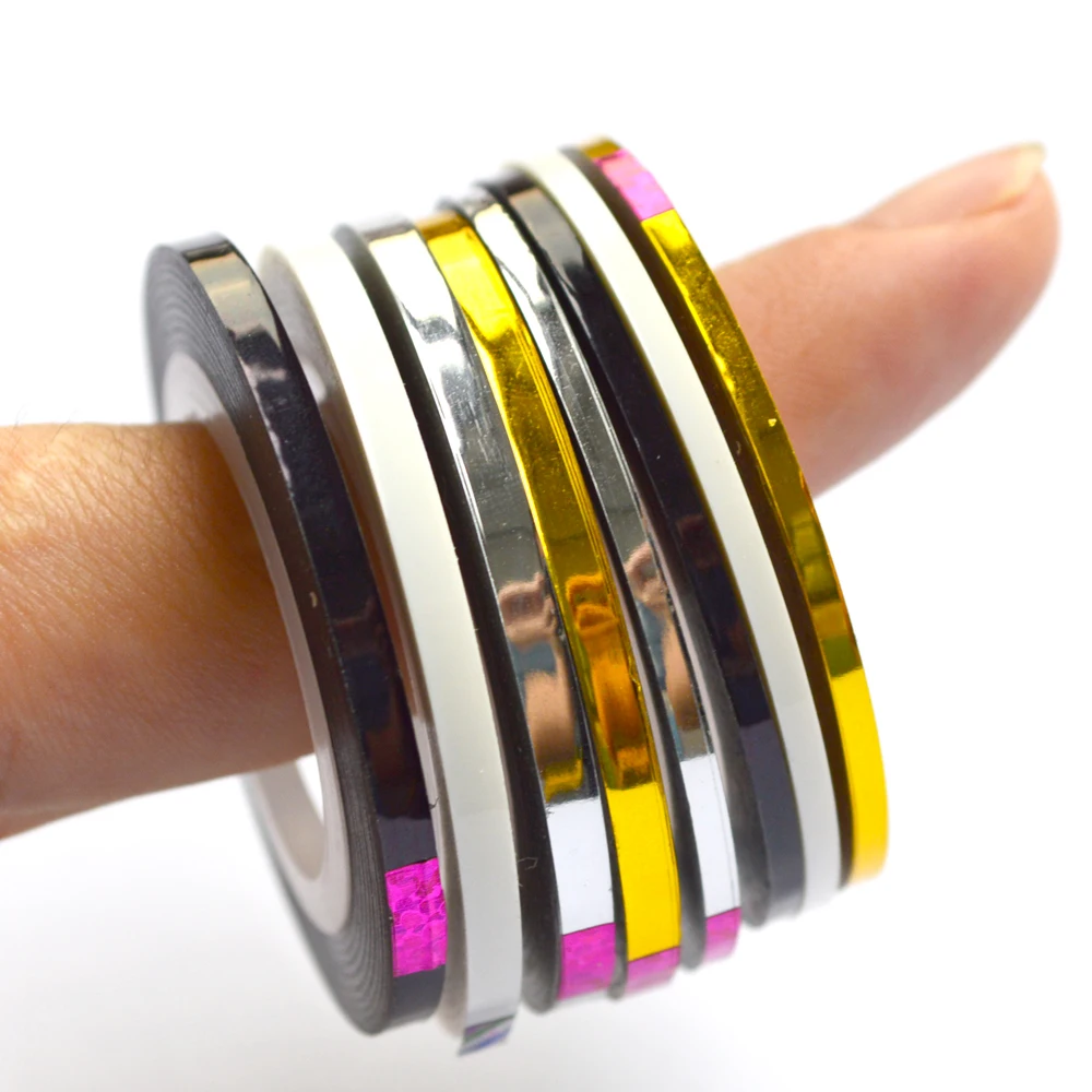 Лента Клейкая самоклеящаяся для дизайна ногтей 2/3 мм|striping tape line|nail striping linetape line |