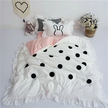 Комплект постельного белья из 3 предметов для малышей, хлопковое постельное белье с вышивкой для новорожденных, пододеяльник для кроватки, наволочка, простыня для детской кроватки