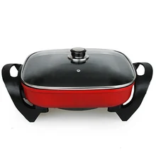 VOSOCO electric Hot pot Korean multifunction electric heat pan pot electric wok cooking pot boiled 6L electric fryer chafing