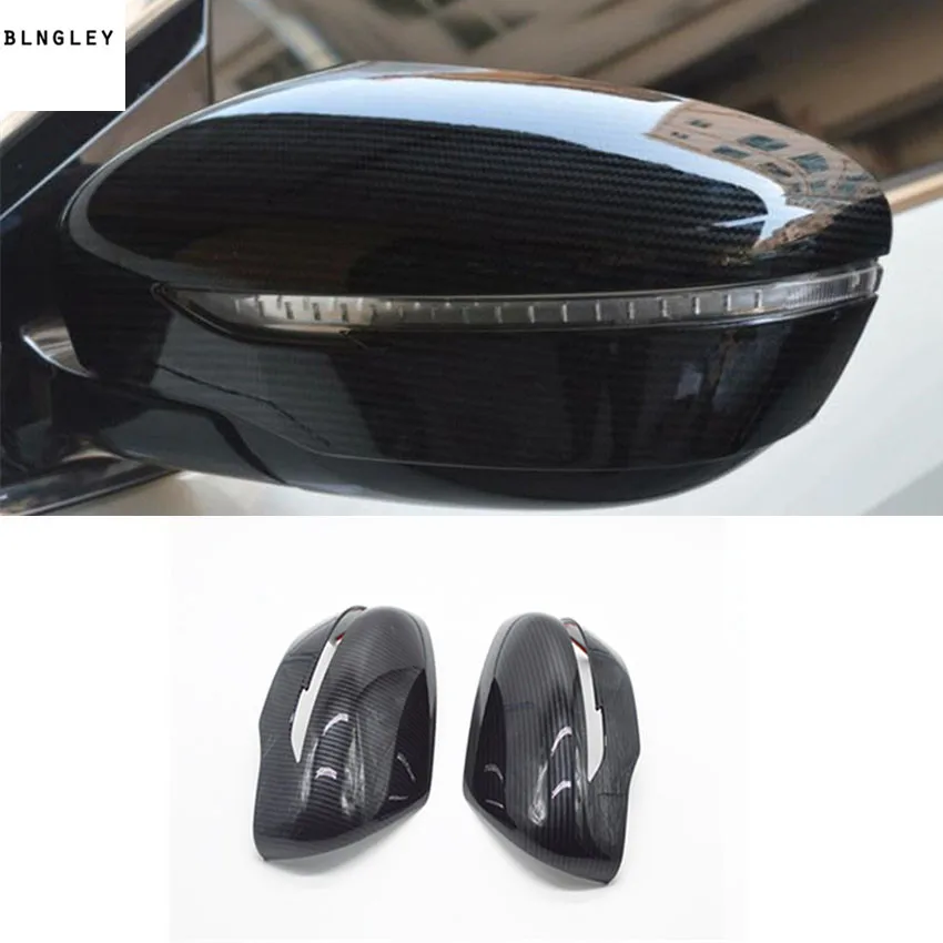 

2pcs/lot ABS Carbon fiber grain Rear view mirror decoration cover for 2015-2018 Nissan Murano car accessories