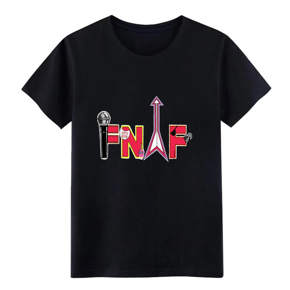 Fnaf Футболка с принтом 100% хлопок круглый вырез обычная свободная забавная