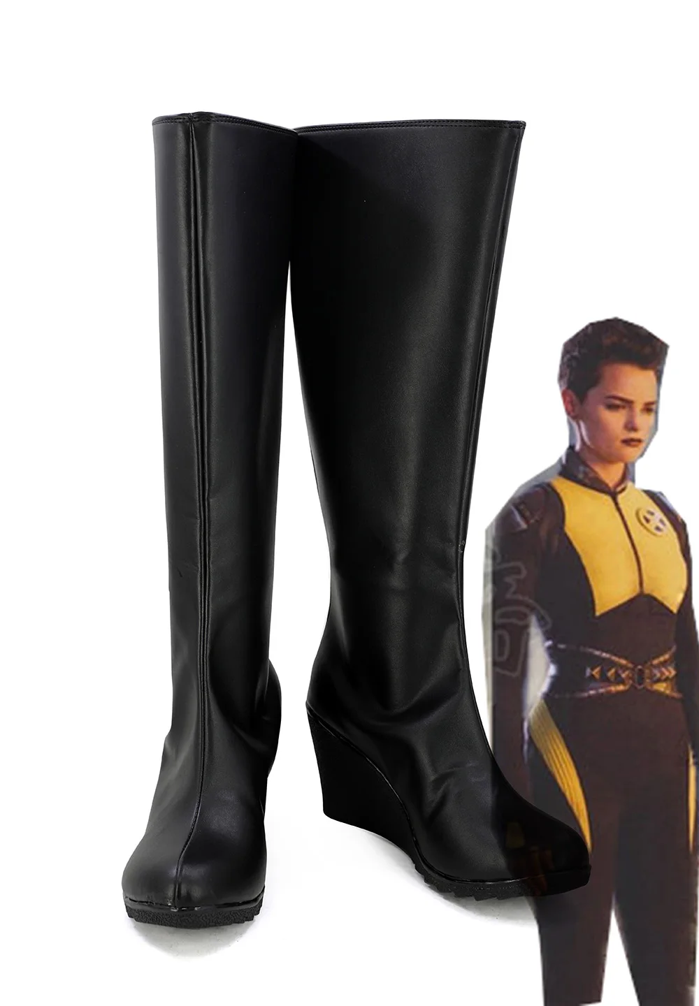 Deadpool 2 Negasonic/ботинки для костюмированной вечеринки подростков Обувь черного