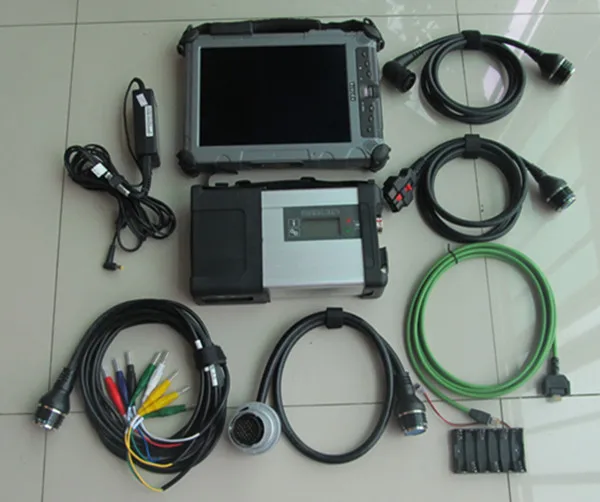  Auto Diagnose Laptop IX104 i7 TABLET PC mit sd verbinden c5 + mb software ssd v2019.9 Freies Tech u