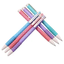 1 шт./партия, пресс-пластиковая шариковая ручка с шариковой точкой, ручка в горошек, Студенческая шариковая ручка, офисные материалы для школы, товары для четырех, купить все цвета