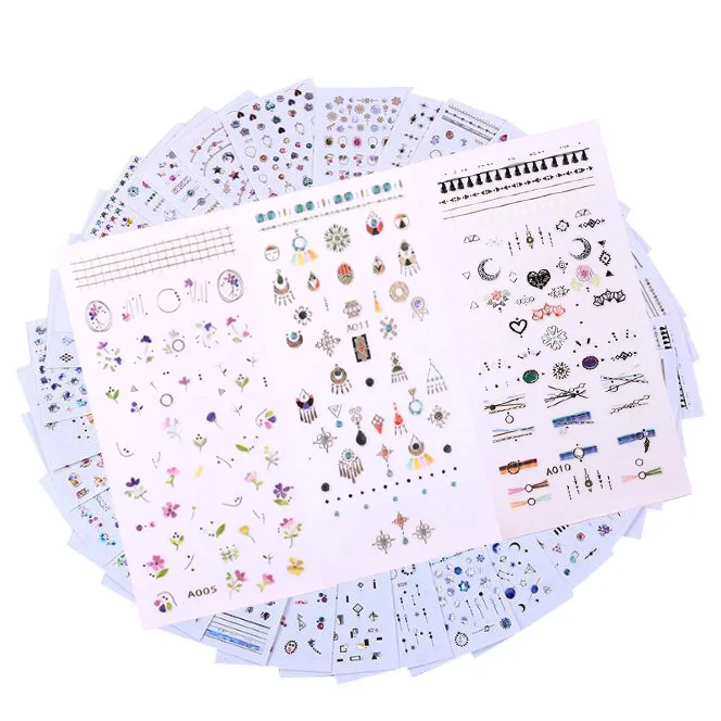 

3D Diamonds Nail Sticker Flower Bronzing Crystal Rhinestone Decals Nail Art Decoration DIY Pearl Manicure Stickers