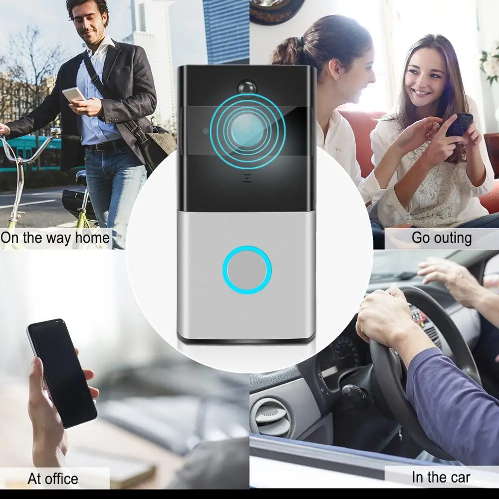 

Home Intelligent WIFI Network Wireless Video Night Vision Motion Detection Phone Intercom Doorbell US