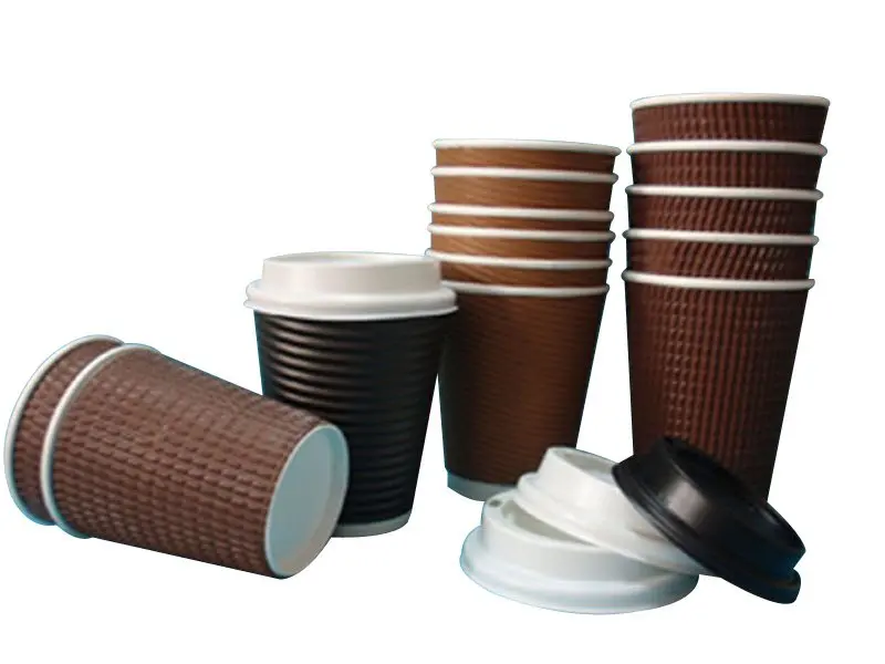 Wholesale Custom Ripple Paper Cup(4OZ,8OZ,12OZ,16 OZ,20OZ)in Cups