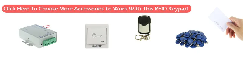 RAYKUBE пароль клавиатуры RFID 125HKz считыватель металлический чехол для система контроля допуска к двери R-K03