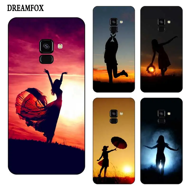 N303 Dancer Black Silicone Case Cover For Samsung Galaxy J2 J3 J4 J5 J6 J7 J8 Pro Plus Prime 2018 2017 |