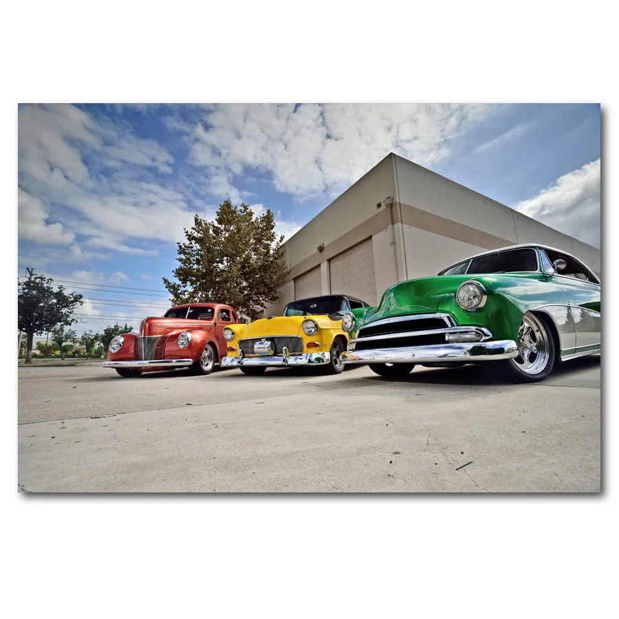 Coupe Chevrolets Street Rod Ретро Винтажные автомобили настенные художественные плакаты на