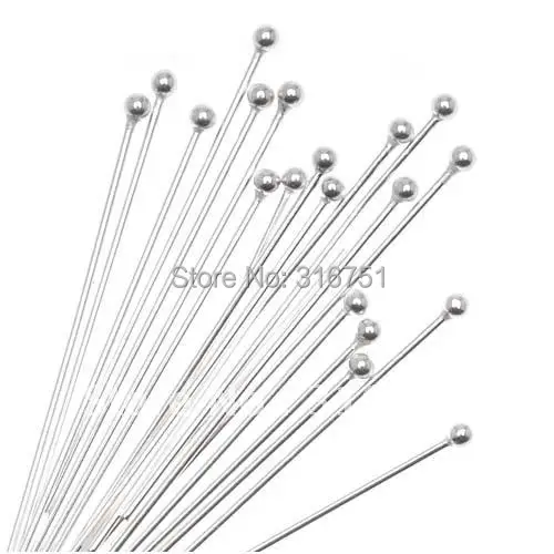 Горячая 500 шт посеребренные шариковые головки шпильки 50x0,5 мм(w00241) AA