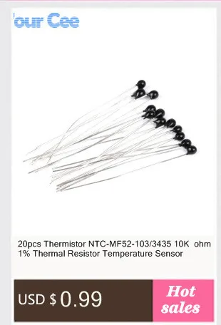 20 шт термистор NTC-MF52-103/3435 10K Ом 1% тепловой резистор датчик температуры