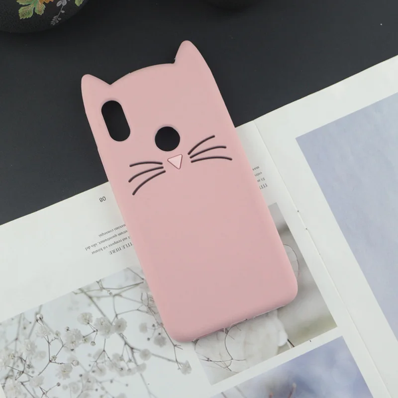 Huxu Pink 3D милый японский блестящий чехол с милым котом для Xiaomi Mi A2 A1 6X5X9 8 Lite SE чехол с подвеской из меха кролика чехол - Цвет: Huxu Pink
