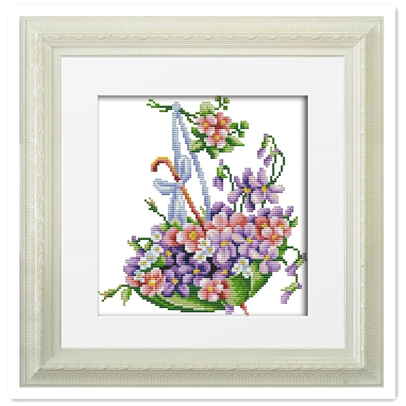 Flowers And Umbrellas DIY Set Painting Embroidery Cross stitch kit Needlework Chinese Counted Stitch Pattern | Дом и сад