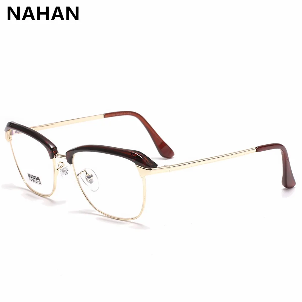 Gold TR90 Square Reading Glasses for Women Men Half Frame CR 39 Lens +1