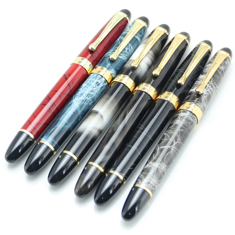 JINHAO X450 авторучка Металлический Золотой зажим роскошные ручки 0,5 мм перо из иридистого золота Бизнес школьные принадлежности