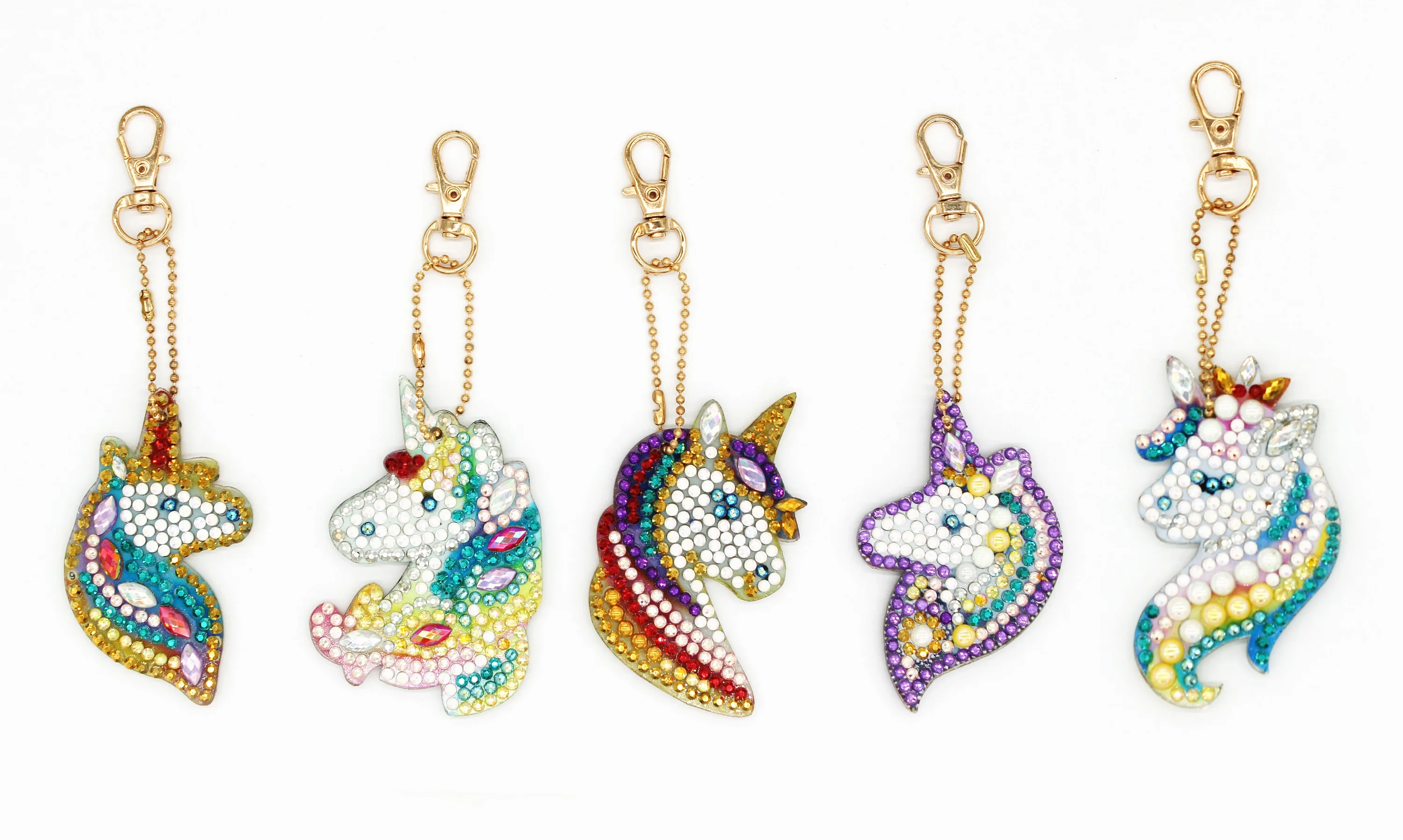  Unicorn Butterfly Design Diy Diamond Keychain Painting Christmas Gift 5pcs Diy Special Full Drill W - 33036373195