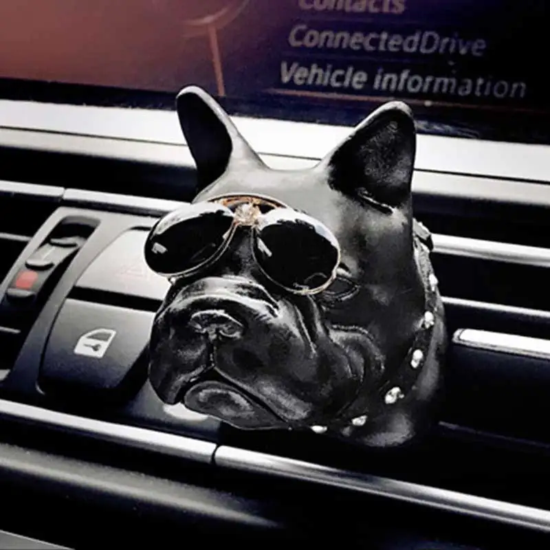 

Car Air Fresher PVC Bulldog Auto Smell Perfume Clip Automotive Internal Vent Fragrance Scent Odor Diffuser Flavoring In The Car