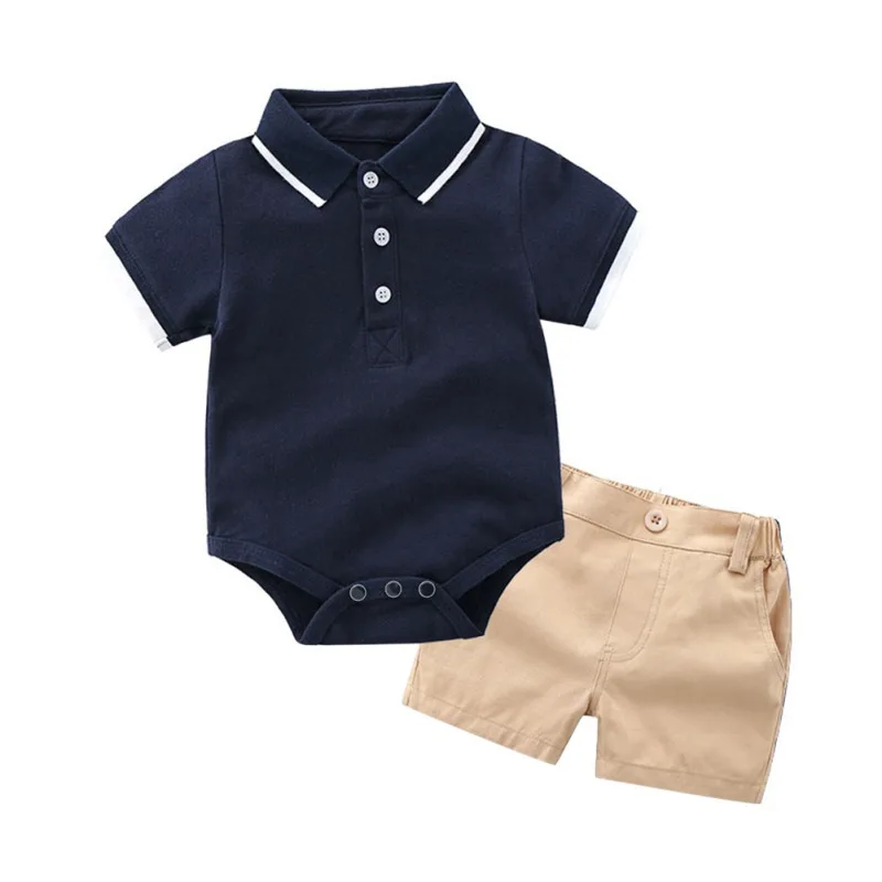 Комплекты одежды для новорожденных; летние комбинезоны для маленьких мальчиков; футболки для маленьких мальчиков+ повседневные шорты; брюки; комплекты одежды; спортивный костюм