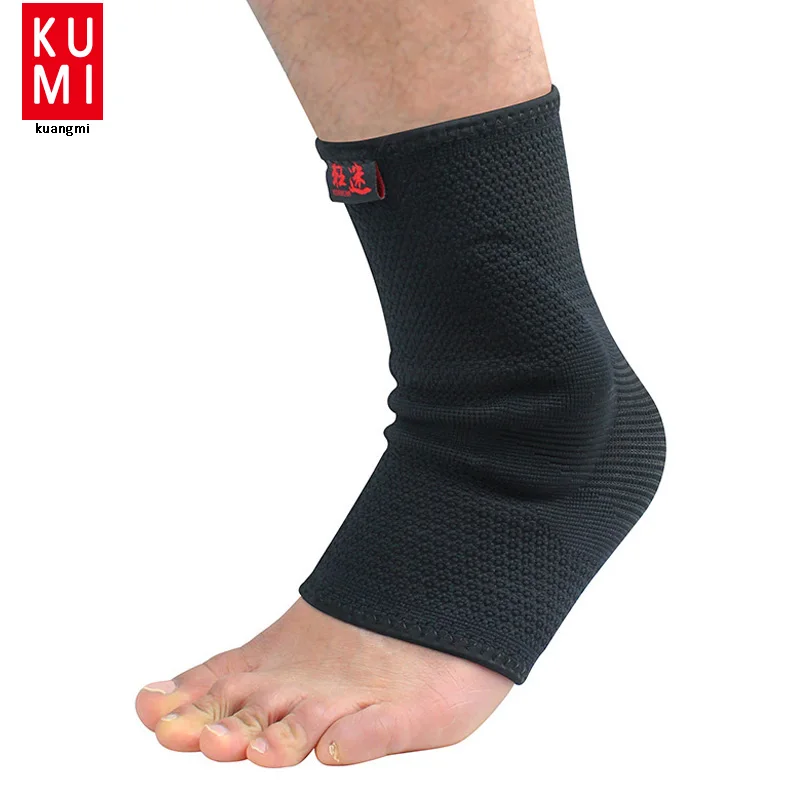 Black Silica gel Ankle Support Bandage Ankle Brace Support Sports Foot