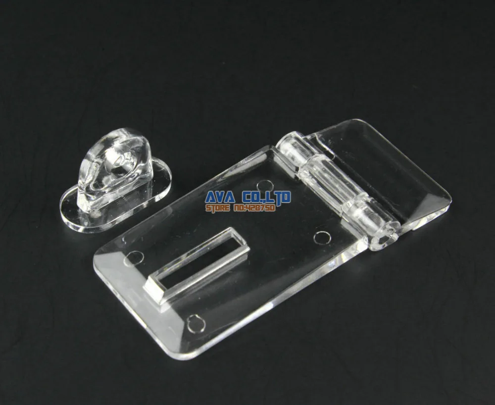 Clear Acrylic Plastic Hasp Latch Plexiglass Hasp 55x24mm 10