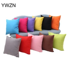 Yyzn – taie d'oreiller de couleur unie, taie d'oreiller décorative Simple de couleur bonbon